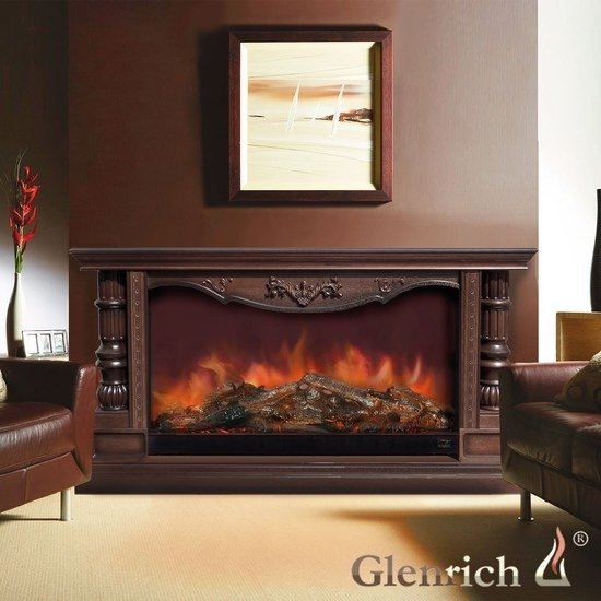 Glenrich Консул (Premier S14) Дуб 46 электрокамин с широким очагом 2D