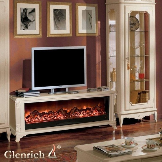 Glenrich Версаль (Premier S 130) Слоновая кость для гостинной современный электокамин