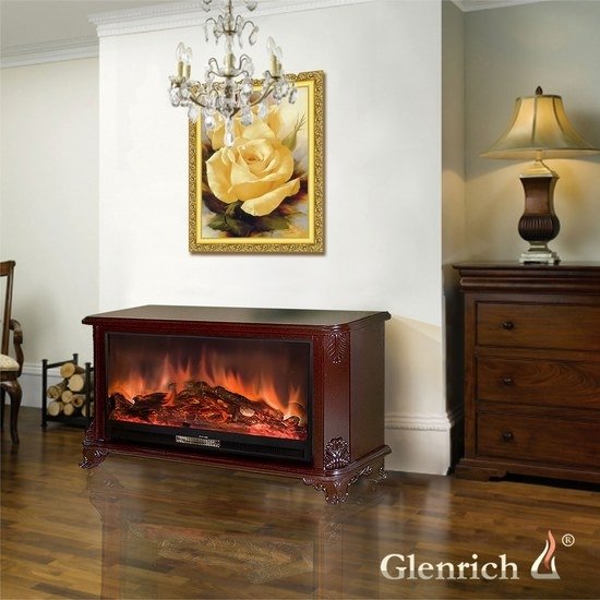 Glenrich Версаль (Premier S86) Шоколад электрокамин с широким очагом 2D