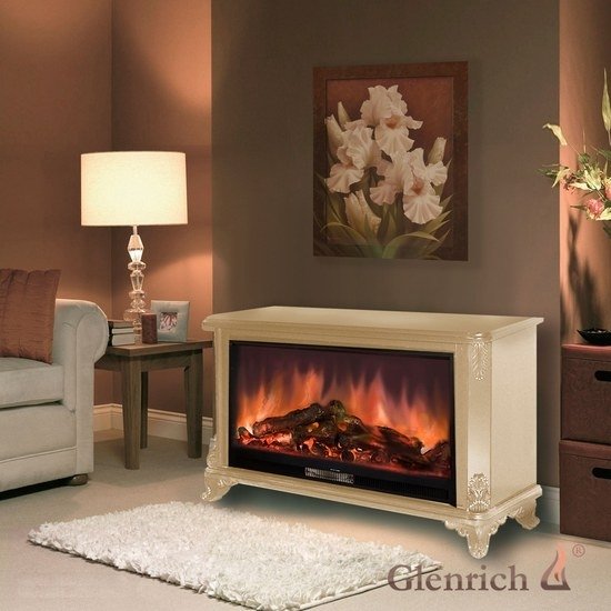 Glenrich Версаль (Premier S86) Слоновая кость бытовой бежевый электрокамин