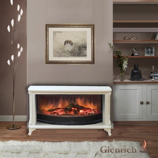 Glenrich Версаль (Rondo S86) Слоновая кость встроенный тепловентилятор электрокамин