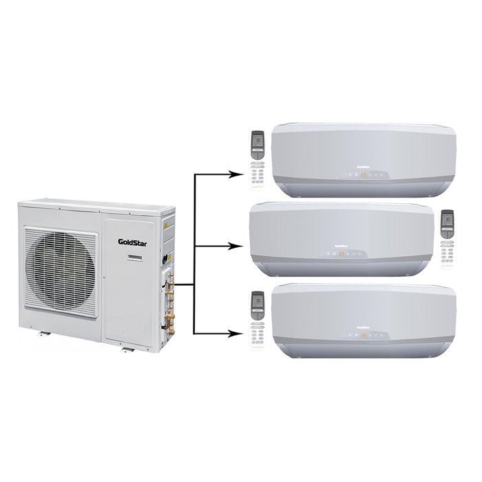 GoldStar GSWH24-DK1MO/GSWH07-DFM1AI*3шт мульти сплит система