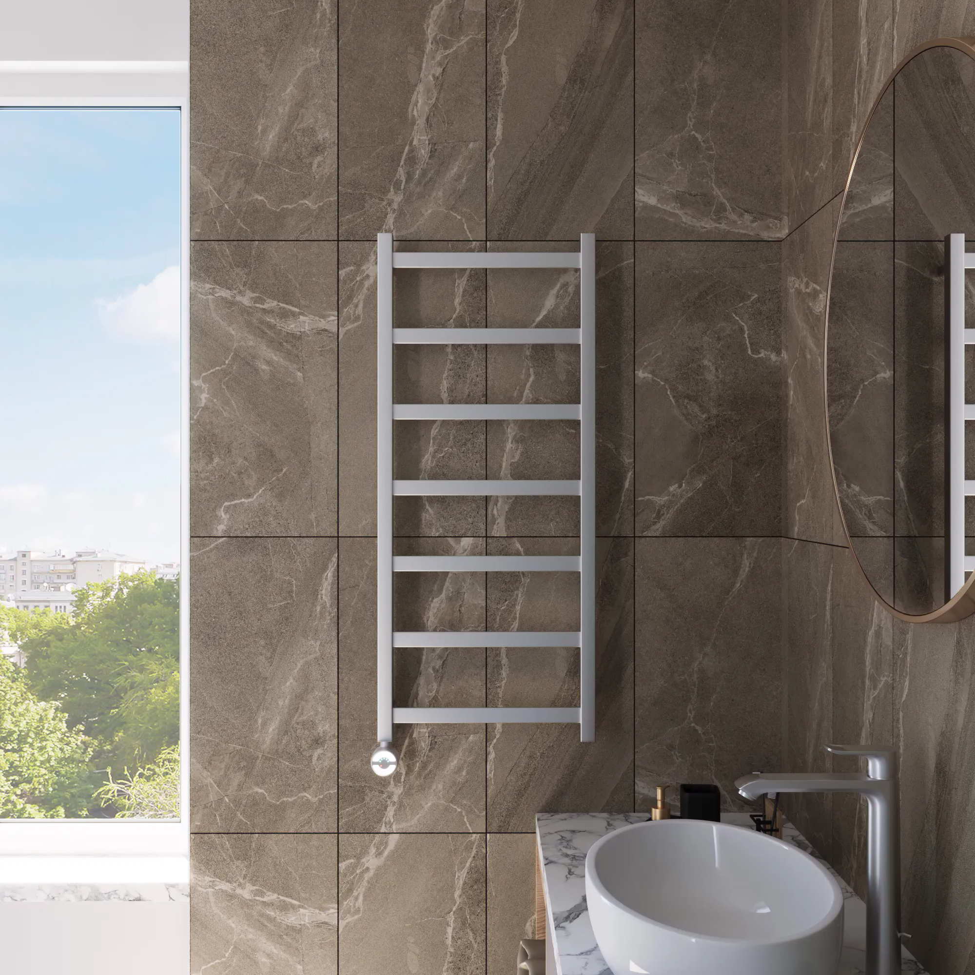 Grota Soffi 430x1000 El электрический полотенцесушитель лесенка