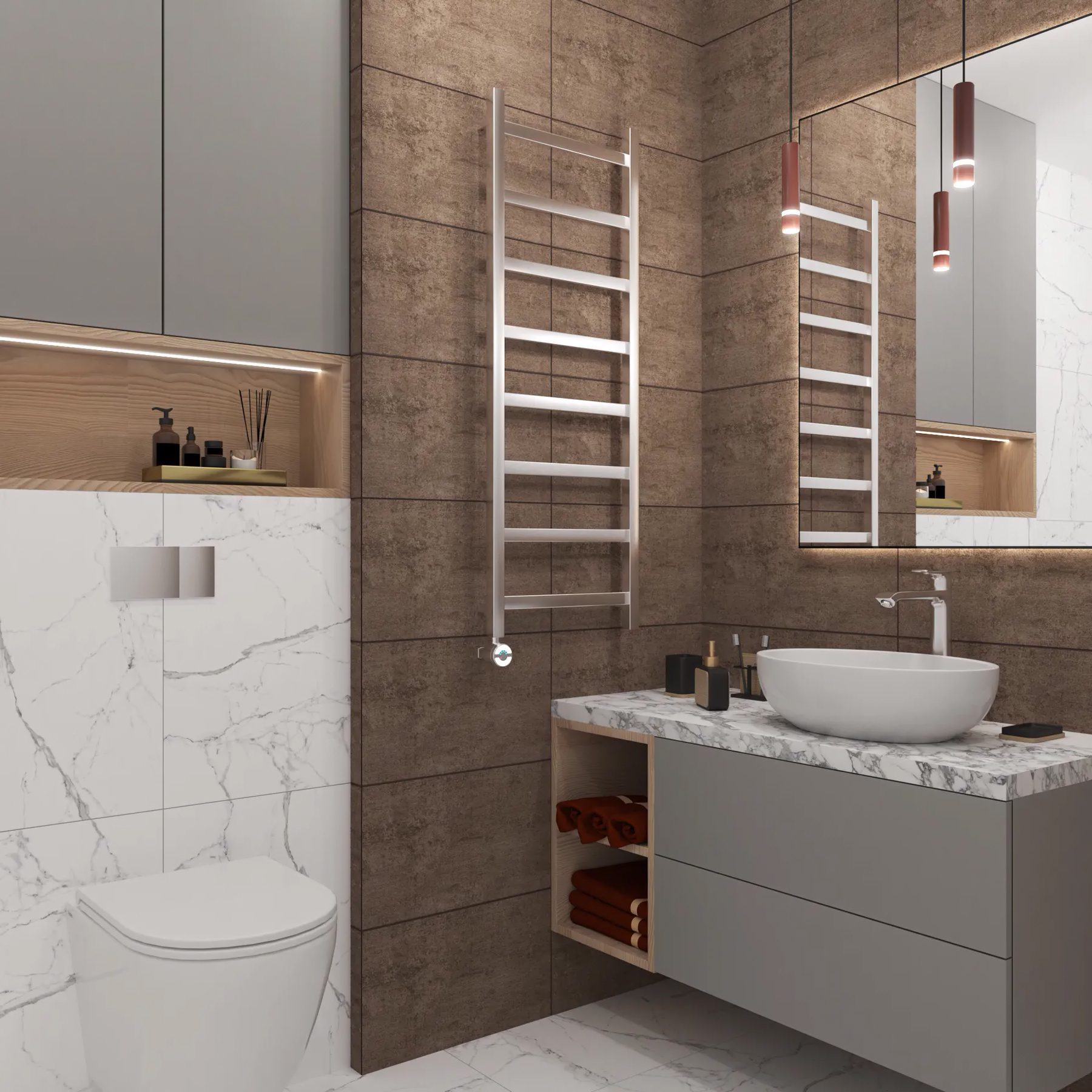 Grota Soffi 430x1200 El электрический полотенцесушитель лесенка