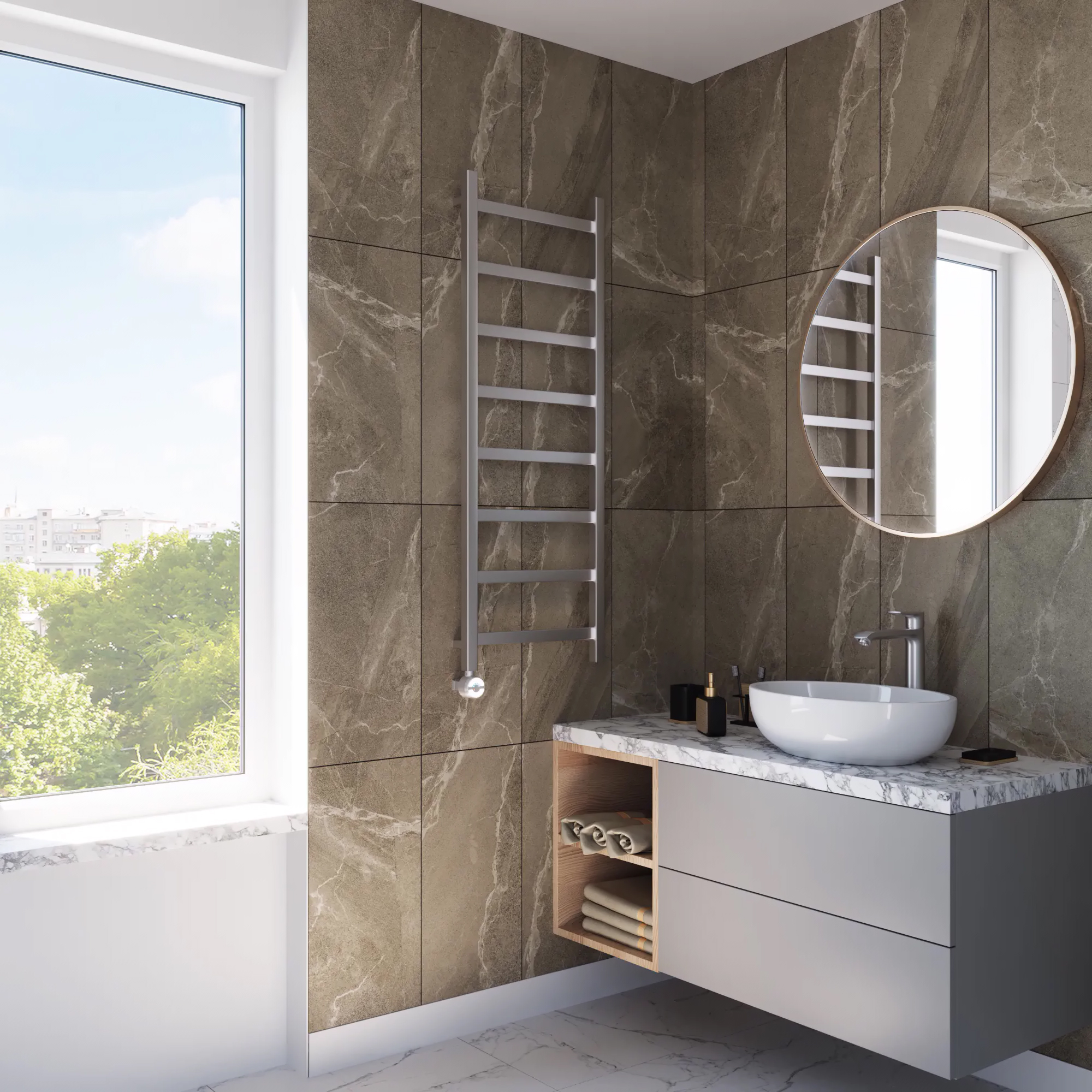 Grota Soffi 430x1200 El электрический полотенцесушитель лесенка