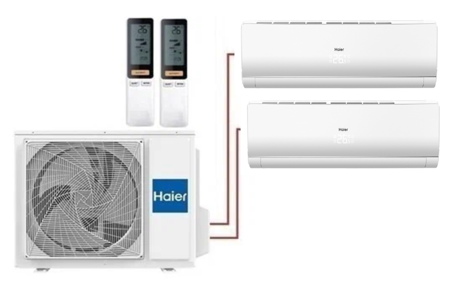 Haier 2U40S2SM1FA/AS09NS6ERA-W/AS12NS6ERA-W внешний блок мульти сплит-системы