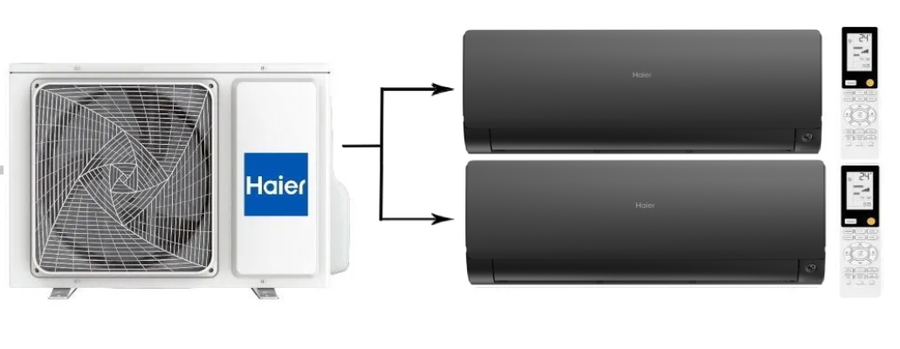 Haier 2U40S2SM1FA/AS25S2SF2FA-B*2шт мульти сплит система на 2 комнаты