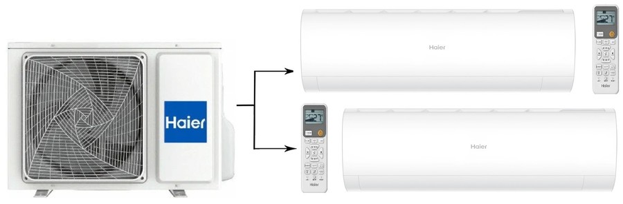 Haier 2U50S2SM1FA-3/AS25PS1HRA-M*2 внешний блок мульти сплит-системы
