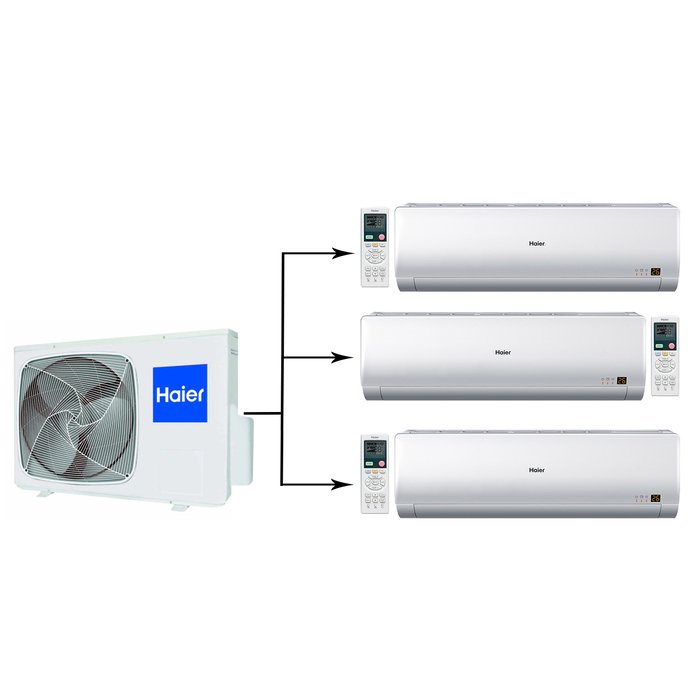 Haier 3U24GS1ERA(N)/AS09BS4HRA*3шт мульти сплит система