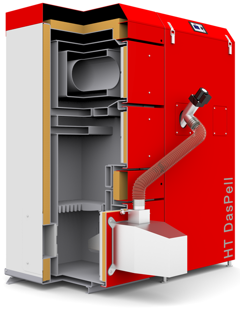 Heiztechnik HT Daspell 35 кВт | Бункер 350 л Версия Plus Горелка PellHard Plus твердотопливный котел