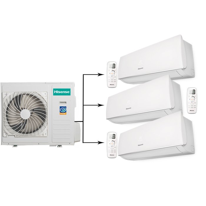 Hisense AMW3-24U4SZD/AMS-09UR4SVEDB65*3шт мульти сплит система