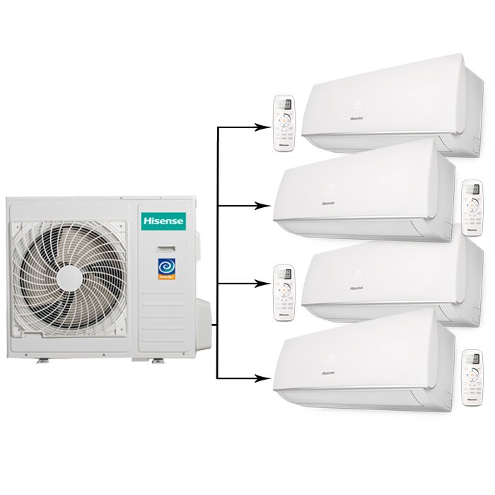 Hisense AMW4-36U4SAC/AMS-09UR4SVEDB65*4шт мульти сплит система
