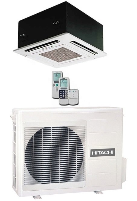 Hitachi RAI-25NH5/RAM-35QH5 инверторный кассетный кондиционер
