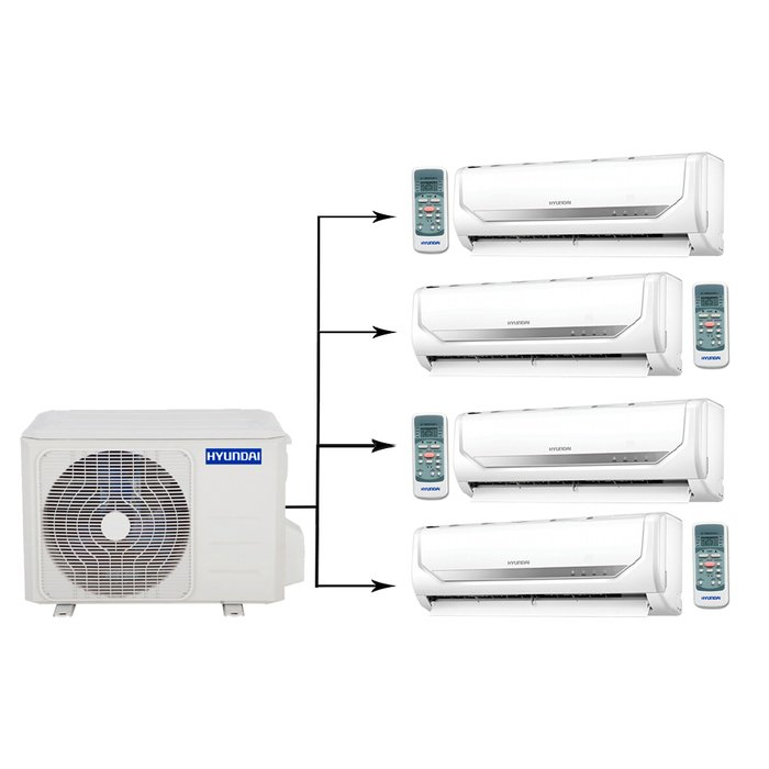 Hyundai H-ALMO2-36H4/O/H-ALMS2-07H/I*4 мульти сплит-система на 4 комнаты