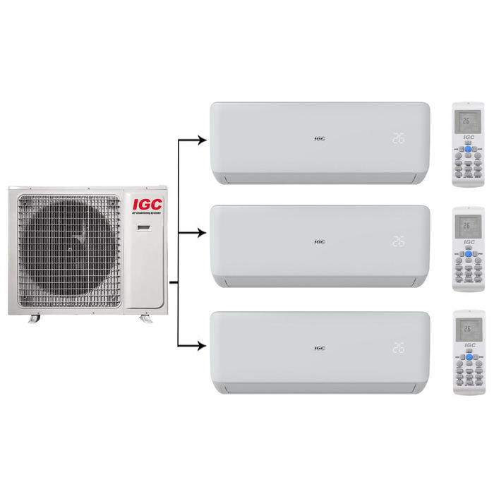 IGC RAM3-X27UNH/RAK-X09NH*3шт мульти сплит-система на 3 комнаты