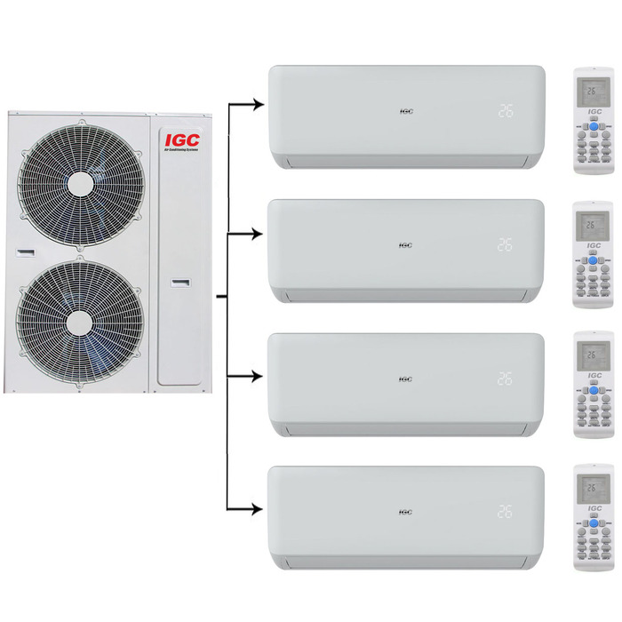 IGC RAM4-X36UNH/RAK-X09NH*4шт мульти сплит система на 4 комнаты