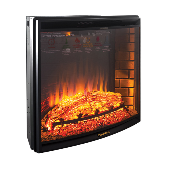 InterFlame Panoramic 33 LED FX QZ широкий очаг 2D