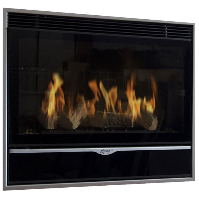 Karma ELEGANCE 67 Exclusive Slim line 15 silver встраиваемый газовый камин