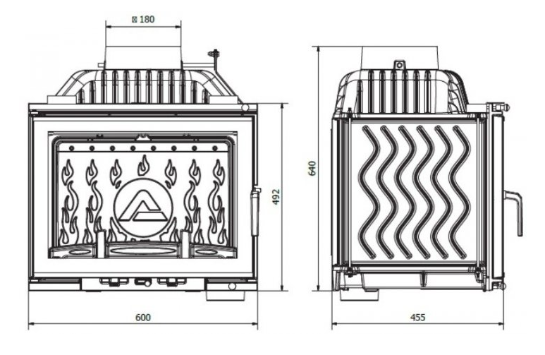 Kawmet W17 12,3 кВт EKO фронтальная дровяная топка