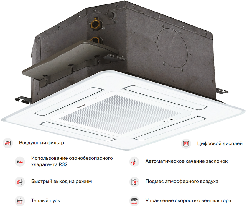 Kentatsu KMZA20HZRN1/KPU65-D кассетный внутренний блок мульти-сплит системы