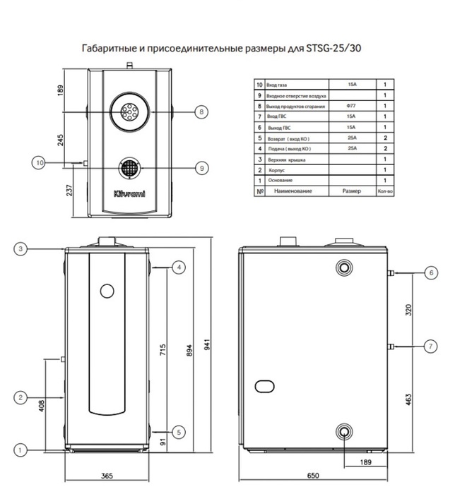 Kiturami STSG-30 GAS 34,9 кВт напольный газовый котел