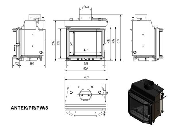 Kratki Antek PR/PW/8 дровяная топка