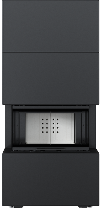 Kratki Home Easy Box черный с топкой NBC, с доводчиком готовый дровяной каминокомплект