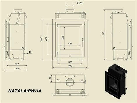 Kratki Natala PW/14 дровяная топка