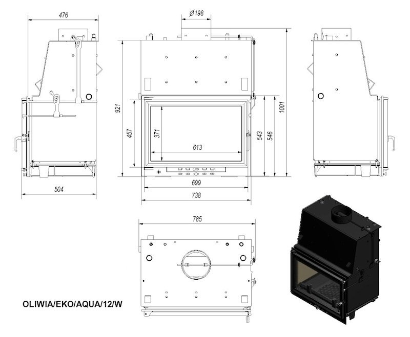Kratki Oliwia EKO/AQUA/12/W дровяная топка
