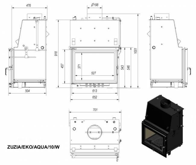 Kratki Zuzia EKO/AQUA/10/W дровяная топка