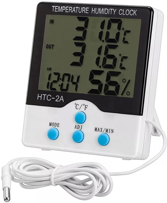 Kromatech HTC-2A с часами и внешним датчиком цифровая метеостанция