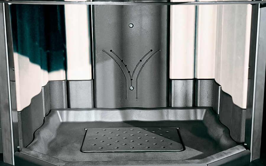 La Nordica Monoblocco in Ironker 750 Tondo фронтальная дровяная топка