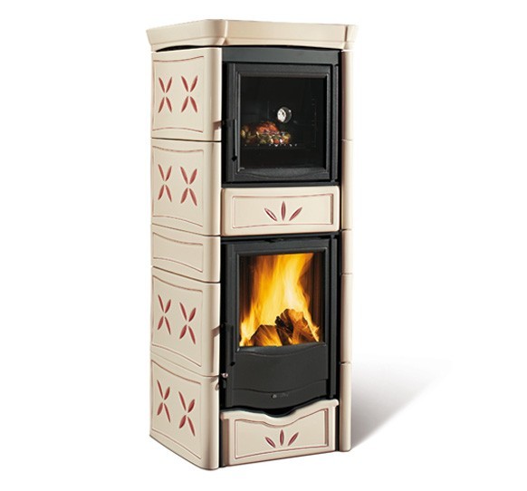 La Nordica Nicoletta Forno EVO SAM (бежевый с красным) дровяная печь