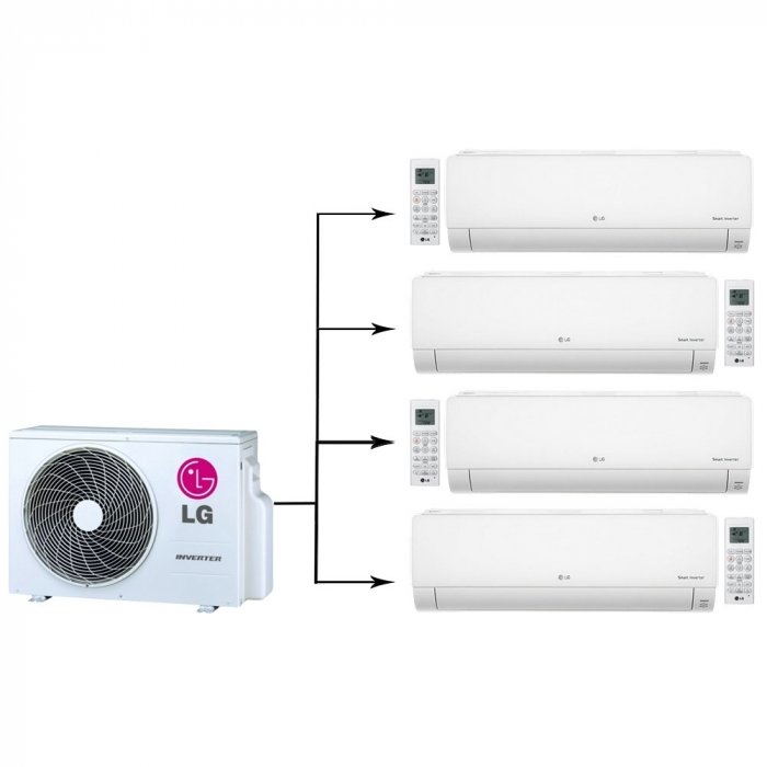 Lg MU4M27AH/PM07SP.NSJR0*4шт мульти сплит система на 4 комнаты