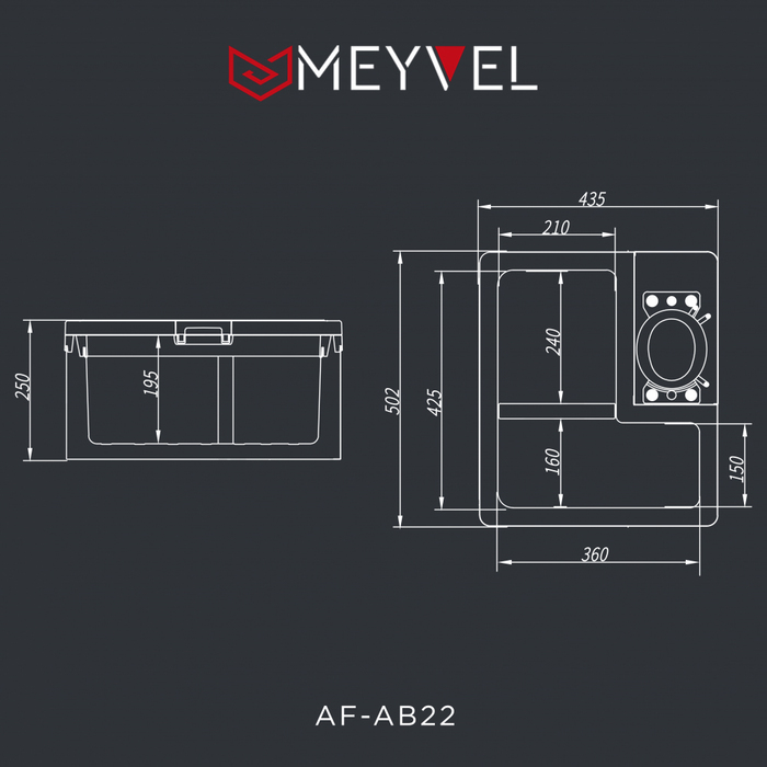 MEYVEL AF-AB22 компрессорный автохолодильник