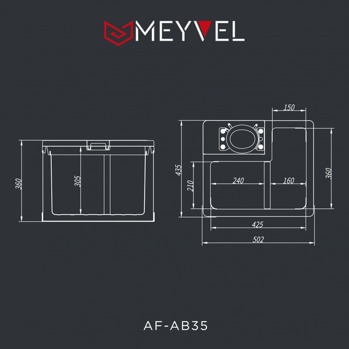 MEYVEL AF-AB35 компрессорный автохолодильник