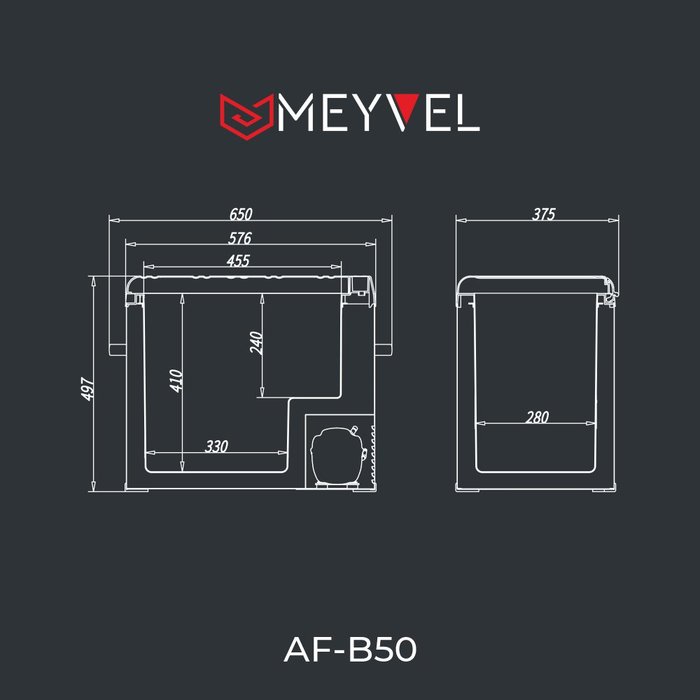 MEYVEL AF-B50 компрессорный автохолодильник