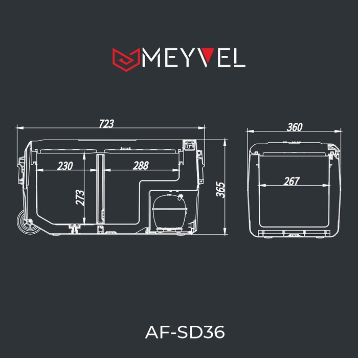 MEYVEL AF-SD36 компрессорный автохолодильник