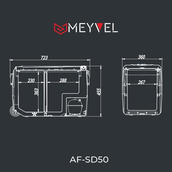 MEYVEL AF-SD50 компрессорный автохолодильник