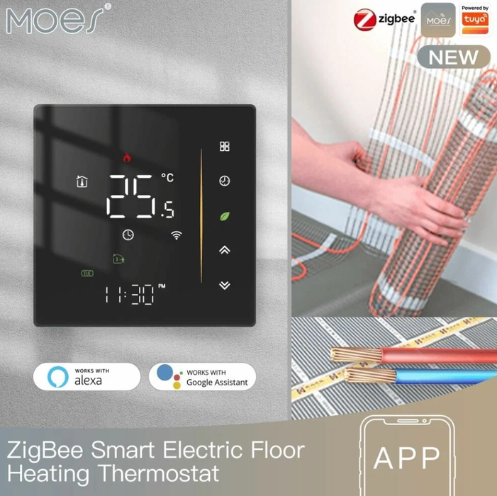 MOES ZHT-006-GB-BK-MS терморегулятор для теплого пола