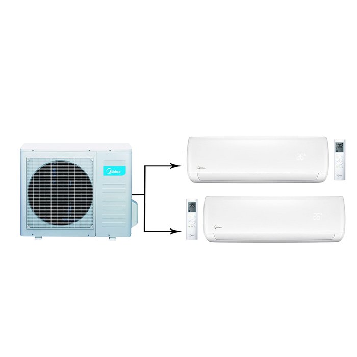 Midea M2OF-18HFN1-Q/MSMBAU-09HRFN1-Q(BW)*2шт мульти сплит система