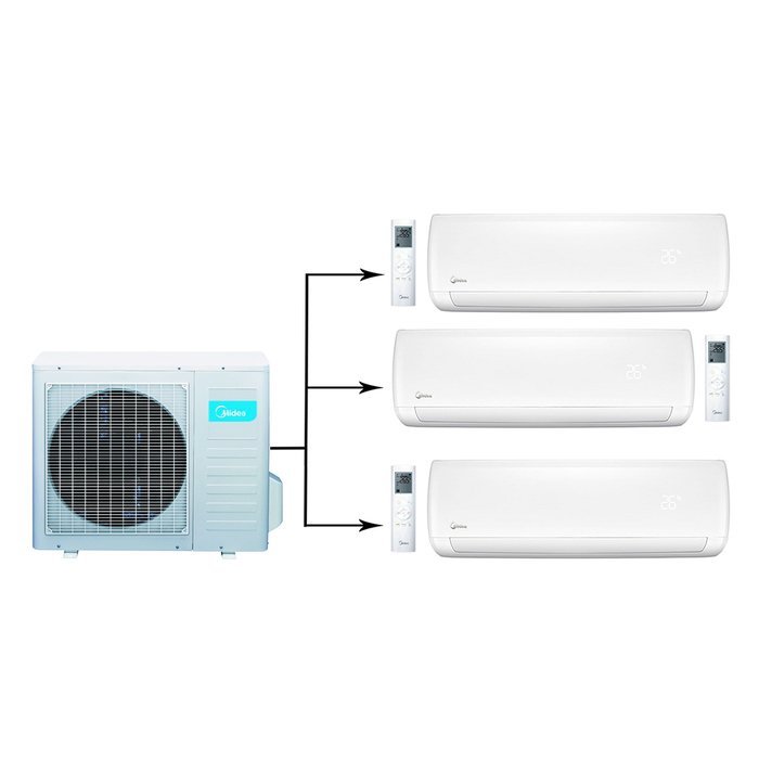 Midea M3OE-27HFN1-Q/MSMBAU-09HRFN1-Q(BW)*3шт мульти сплит система