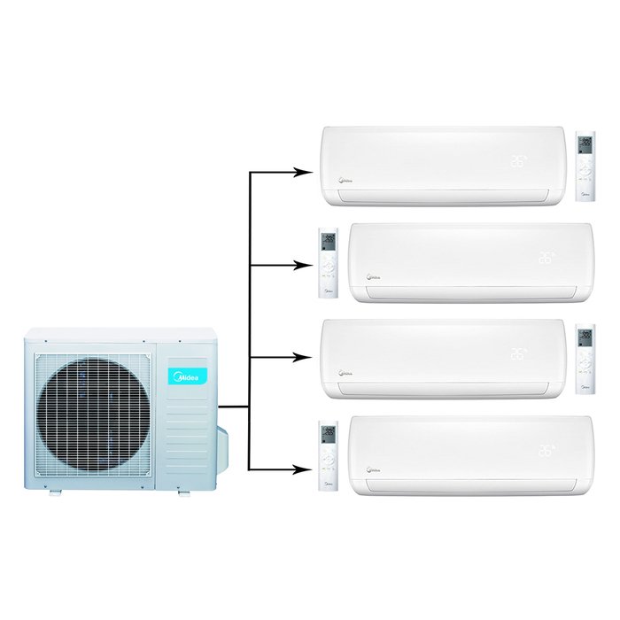 Midea M4OB-36HFN1-Q/MSMBAU-09HRFN1-Q(BW)*4шт мульти сплит система