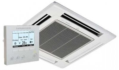 Mitsubishi Electric SLP-2AA(Панель с настенным ПУ) кассетный внутренний блок мульти-сплит системы