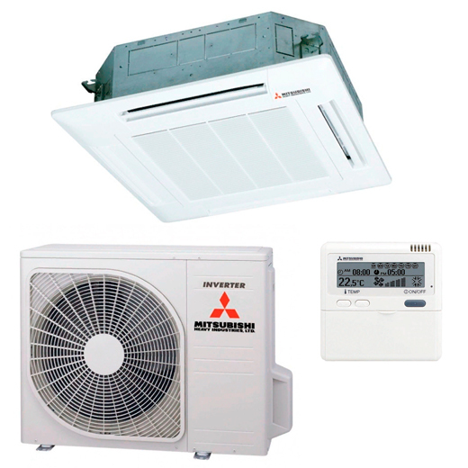 Mitsubishi Heavy FDTC35VH/SRC35ZS-W (кассетная сплит-система) инверторный кассетный кондиционер