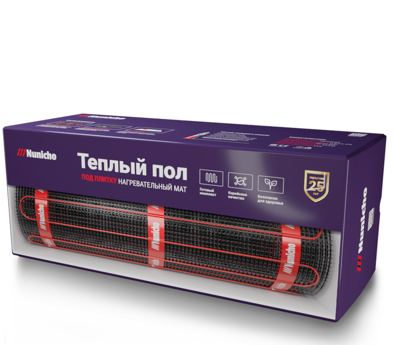 NUNICHO 0,5x5,0м (2,5м2) нагревательный мат 2 м<sup>2</sup>