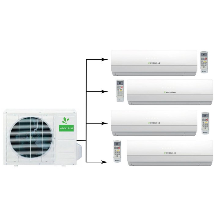 Neoclima NUM-36Q4/NS-09W*4шт мульти сплит система