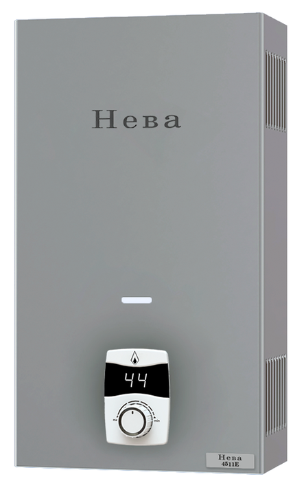 Neva 4511Е, алюминий газовый проточный водонагреватель