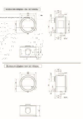 Nordpeis Me Ceiling с бок. стеклами, для потолка 1-45&deg; дровяная печь
