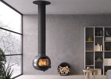 Nordpeis Me Ceiling с бок. стеклами дровяная печь